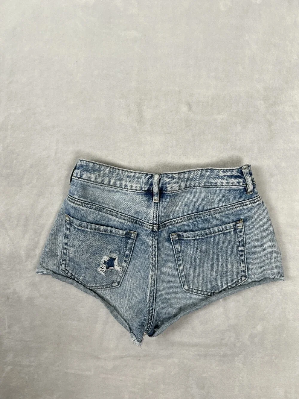 PacSun Denim Jean Shorts Women's 24 Blue Distressed Festival Cutoff Frayed